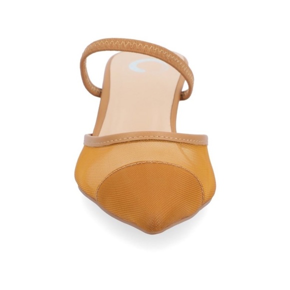 Journee Collection Womens Allana Slip On Kitten Heel Mule Pump, Tan 9 new - Picture 6 of 9